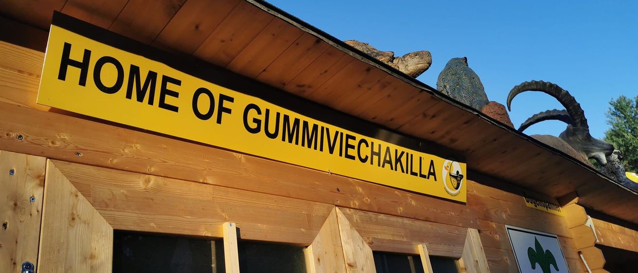 Bild enthält, Indoors, Interior Design, Wood, Outdoors, Shelter, Arrow, Weapon, Countryside, Nature, Symbol