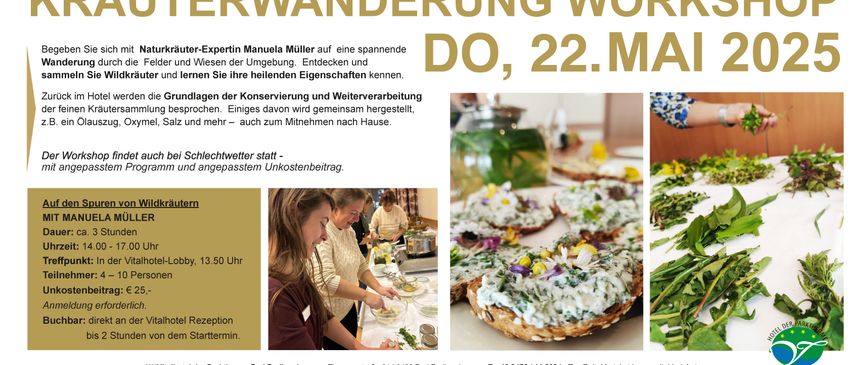Veranstaltung am Donnerstag, 22. März, zur Erkundung der Umgebung und zum Erlernen von Konservierungstechniken. Aktivitäten umfassen gemeinsames Kochen und Mitnehmen nach Hause. Die Kosten werden übernommen.