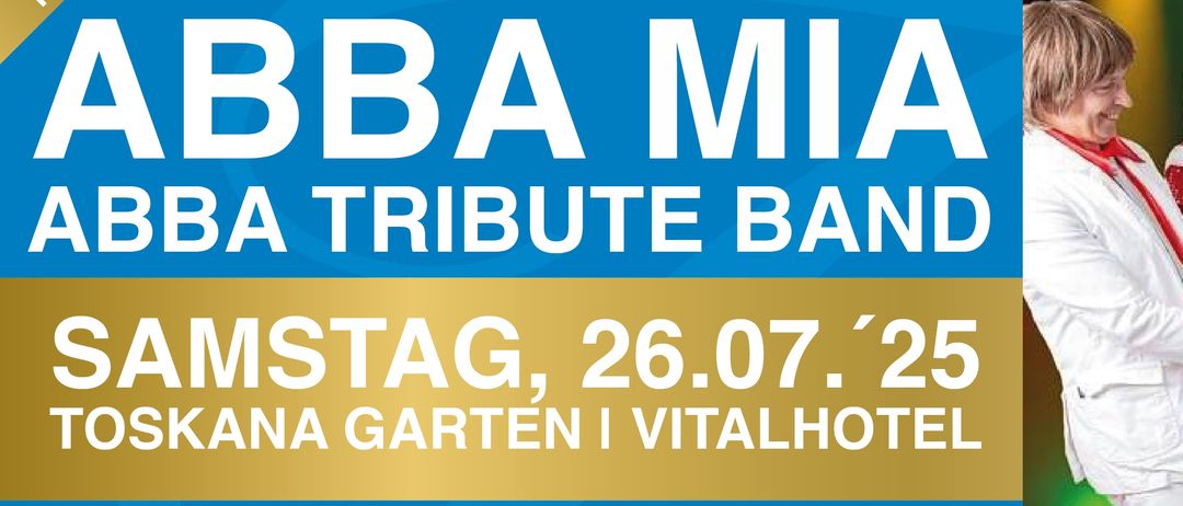 Tanzabend im Vitalhotel der Parktherme Bad Radkersburg. A Mia Tribute Band. Datum: 26.07.2025. Beginn: 20:00 Uhr. Ort: Vitalhotel. Kontakt: office@vital-hotel.at, +43 3476/41 500, www.vitalhotel.at.