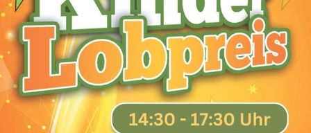 Poster for the 2025 Kinder Lobpreis event for children aged 6 to 13. The event is scheduled for November 22nd from 2:30 PM to 5:30 PM.