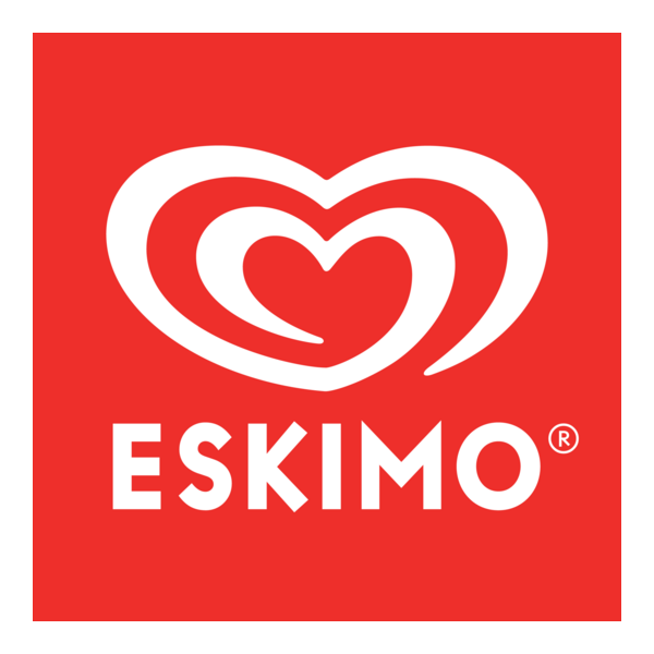 Das Eskimo-Logo zeigt ein weißes Herz auf rotem Hintergrund. Darunter steht das Wort Eskimo in weiß.