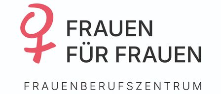 Das Logo für Frauen für Frauen, mit einem roten Herzen und dem Text 'FRAUEN FÜR FRAU' in fetter schwarzer Schrift.