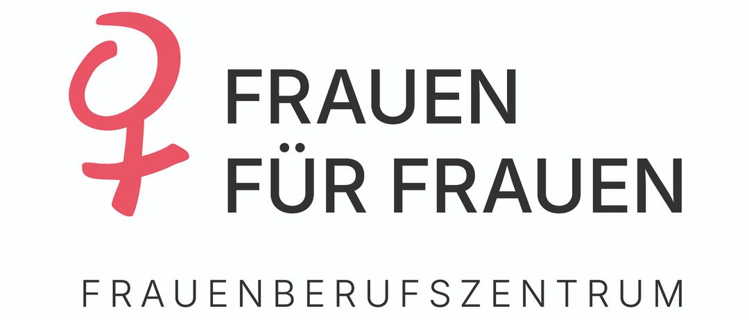 Das Logo für Frauen für Frauen, mit einem roten Herzen und dem Text 'FRAUEN FÜR FRAU' in fetter schwarzer Schrift.
