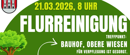 Ein Plakat für eine Veranstaltung im Bauhof, Oberndorf am 21.03.2026 um 20 Uhr. Das Plakat ist grün mit weißem Text und einem Pfeil nach rechts. Die Website ist www.neusiedlsee.at.