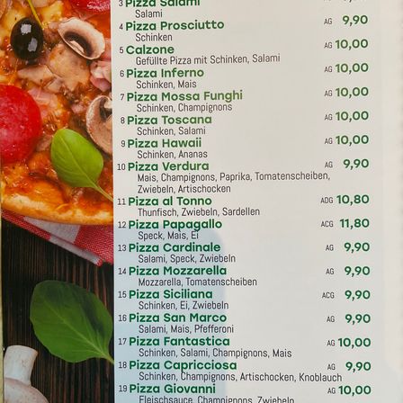 Bild enthält, Text, Menu, Food, Pizza