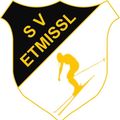 Ein schwarzes und gelbes Schildlogo mit dem Text SV ETMISSL und einer gelben Silhouette eines Skifahrers auf weißem Hintergrund.