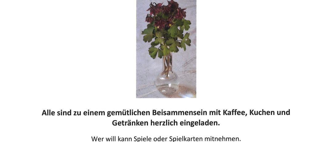 Ein Treffen zum Muttertag von der Katholischen Frauenbewegung am 12. Mai 2026 um 14:30 Uhr im Brüderkloster Klein-Mariazell. Kommen Sie für Kaffee, Kochen, Getränke und Spiele. Die Katholische Frauenbewegung Altenmarkt-Thennberg freut sich auf Ihren Besuch.