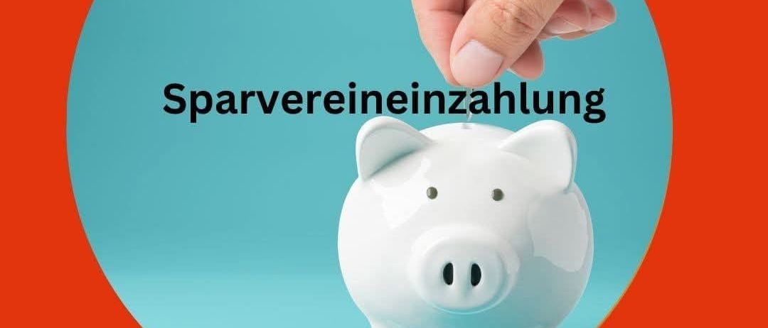 Eine Hand, die eine Münze in eine Sparbüchse legt, mit dem Text 'Sparvereineinzahlung'. Das Logo von S.C. ZILLINGTAL 1924 ist oben. Veranstaltungszeit: jeden Freitag von 18:00 bis 20:00 Uhr in der Sportplatzkantine.