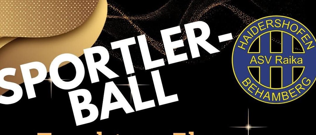 Plakat für Sport Ball Event am 24. Januar 2026. Zeigt einen Mann und eine Frau in formeller Kleidung, mit dem Slogan 'Save the Date'. Veranstaltung im Gasthaus Rohrauer um 19:00. Das Thema lautet 'Dress to Impress'.