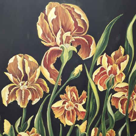 Bild enthält, Canvas, Art, Painting, Modern Art, Plant, Flower, Rose