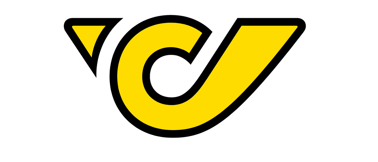 Ein gelber und schwarzer stilisierter Buchstabe 'C' in einer modernen Schriftart. Der Buchstabe hat ein einzigartiges Design mit schwarzem Umriss und gefülltem gelbem Inneren.