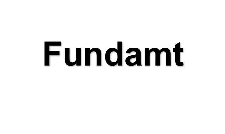 Schwarzer Text 'Fundamt' auf weißem Hintergrund.