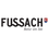 Fussach Natur am See Logo mit blauem und rotem Schild mit Segelboot und schwarzem Text auf weißem Hintergrund
