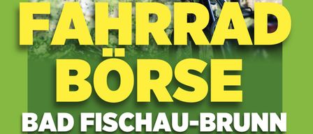 Ein Plakat für den Fahrradtausch in Bad Fischau-Brunn, geplant für Samstag, den 21. März 2026. Zeiten für Annahme, Verkauf und Abholung der Fahrräder sind angegeben.