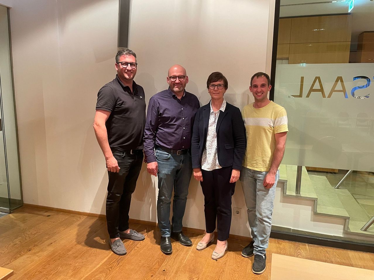 Bgm. Stefan Zimper, 1. Vbgm. Michael Artner, GR Andrea Holzer und 2. Vbgm. Sebastian Goldfuß