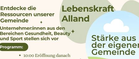 Plakat mit Zeitplan für Gesundheits-, Schönheits- und Sportveranstaltung. Beginn um 10:00 mit Eröffnung, Yoga, Lesen, Fitness und mehr. Verschiedene Aktivitäten wie Yoga, Lesen, Fitness und Gruppentanz. Veranstaltung am 28.02.2025.