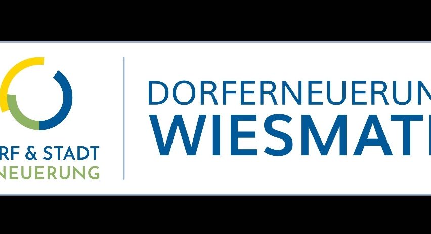 Das Bild zeigt das Logo für Dorf & Stadt Erneuerung, ein Unternehmen, das sich mit der Erneuerung von Dörfern und Städten befasst. Das Logo enthält die Wörter Dorferneueruung Wiesmath und Dorf & Stadt Erneuerung.