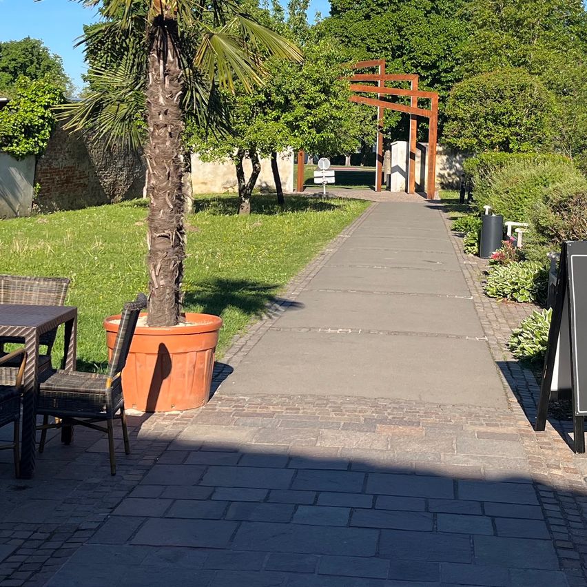 Bild enthält, Grass, Nature, Outdoors, Park, Scenery, Chair, Housing, Desk, House, City