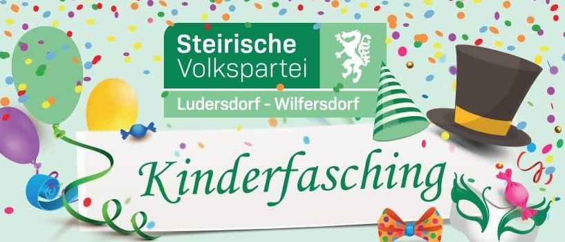 Ein Plakat lädt zu einem bunten Kinderfasching ein. Es zeigt einen Zaubererhut, Luftballons und Konfetti. Die Veranstaltung wird von ÖVP ausgerichtet, geplant für den 15. Februar 2026, um 14:00 Uhr im Turnsaal VS Flocking. Ein Zauberer wird mit magischen Momenten, Süßigkeiten für maskierte Kinder und einem umfangreichen Kinderprogramm unterhalten. Das Plakat lädt alle ein, vorbeizukommen und sich verzaubern zu lassen.