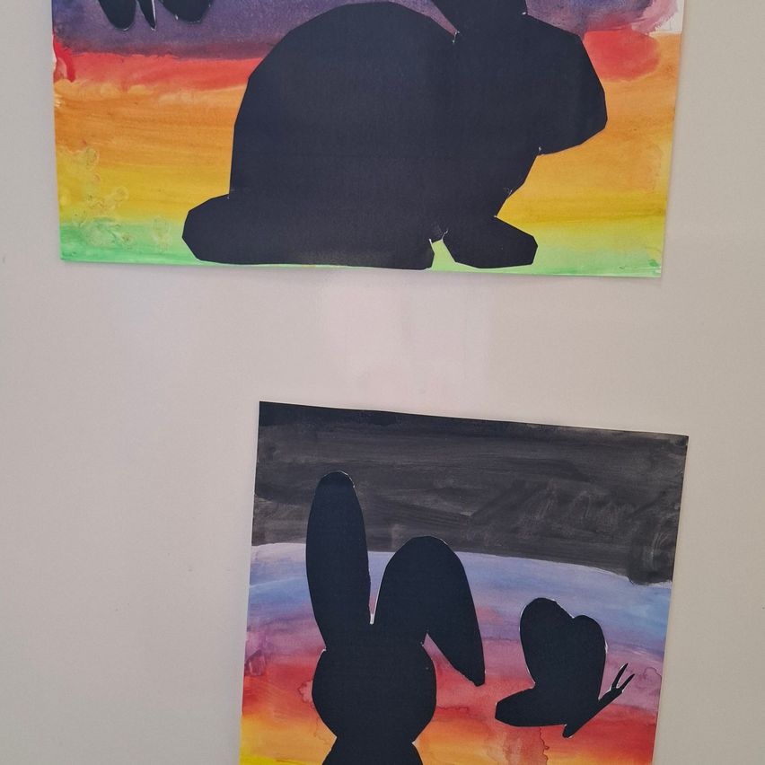 Bild enthält, Art, Modern Art, Silhouette, Painting, Canvas, Person