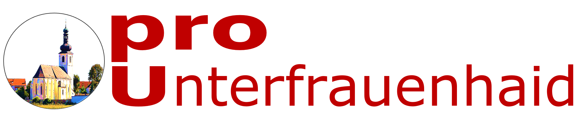 Das Bild zeigt das Wort 'pro' in Rot, gefolgt von 'nterfrau' in Rot, auf einem weißen Hintergrund. Das Wort 'pro' ist größer und über 'nterfrau' positioniert.