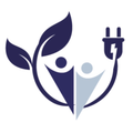 Ein Logo mit einem stilisierten Baum und einem Stecker-Symbol, mit dem Text 'ENERGIE GEMEIN LAVANTT' in fetten Buchstaben.