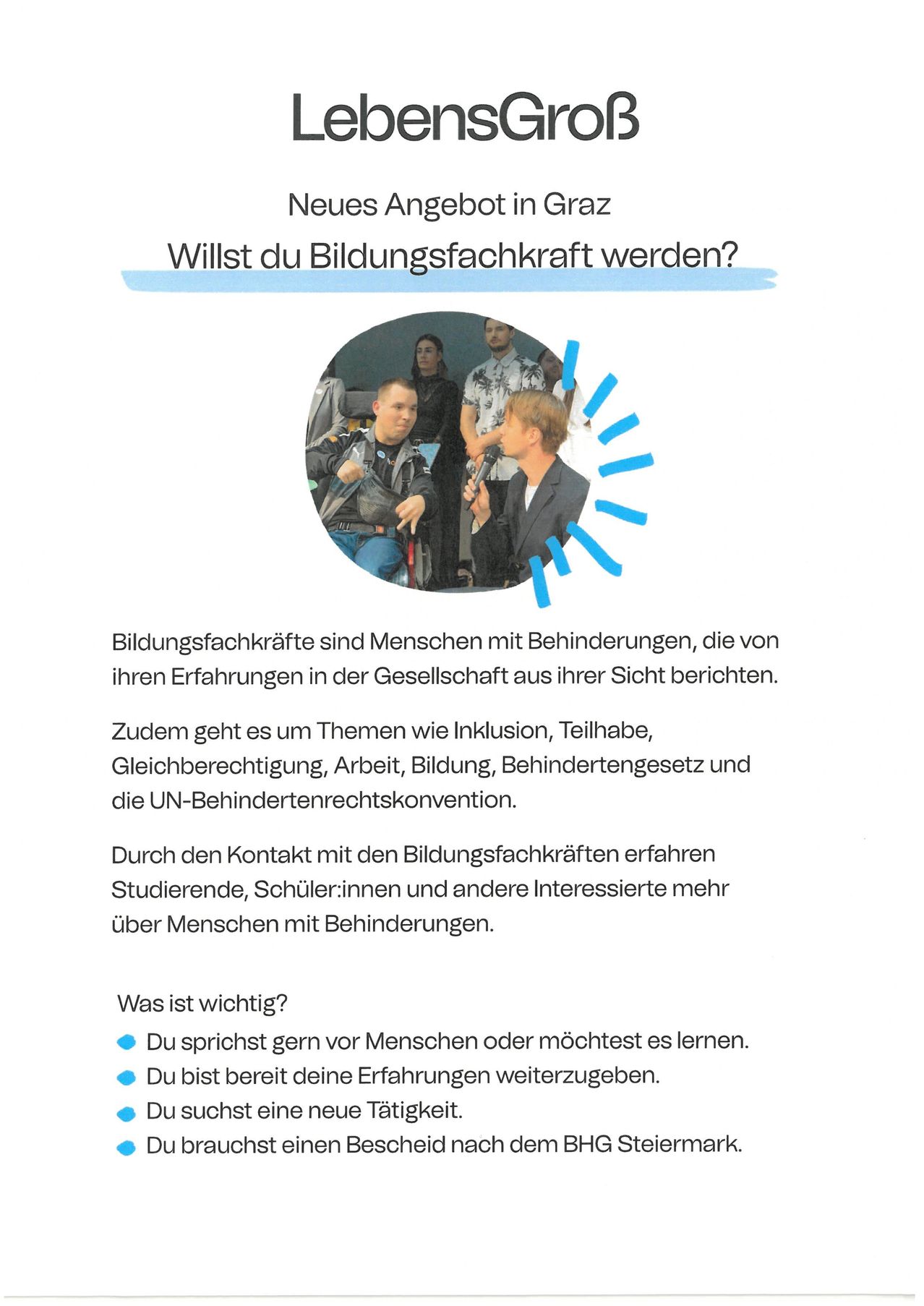 The image features a group of people discussing in a meeting setting. The central text asks if one wants to become an educational expert. The image also includes details about the educational experts, their roles, and the importance of their work.