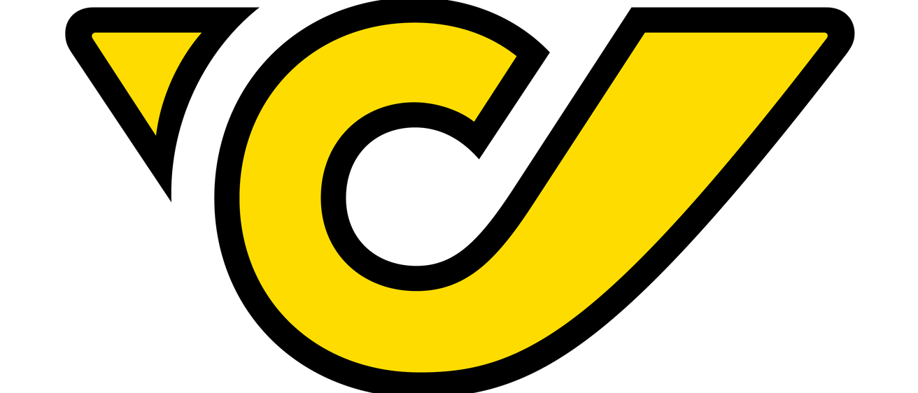 Ein gelber abstrakter Buchstabe C auf schwarzem Hintergrund. Der Buchstabe ist in einer einzigartigen, fließenden Form gestaltet, die einer Welle oder Kurve ähnelt.