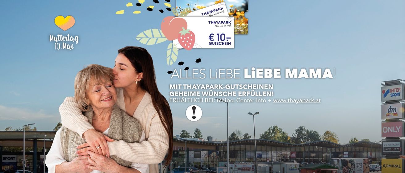 Ein Paar im Kuss, ein Thaypark-Geschenkgutschein und eine Botschaft über das Erfüllen geheimer Wünsche. Erhältlich bei tchibo, Center-Info und online.