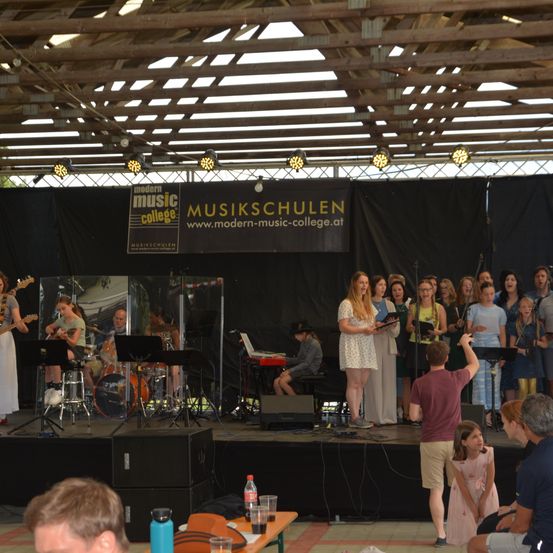 Bild enthält, Stage, Concert, Person, Adult, Male, Man, Guitar, Cup, Shorts, Group Performance