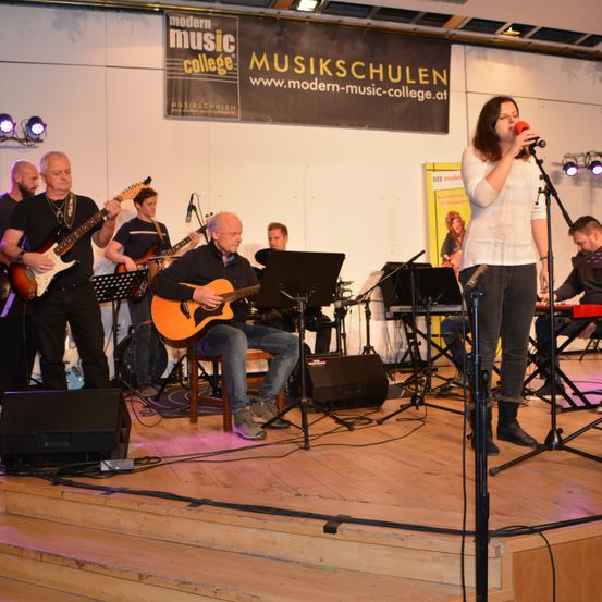 Bild enthält, Concert, Person, Group Performance, Music Band, Stage, Adult, Male, Man, Female, Woman