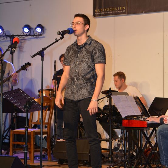 Bild enthält, Concert, Crowd, Person, Adult, Male, Man, Microphone, Guitar, Musical Instrument, Group Performance