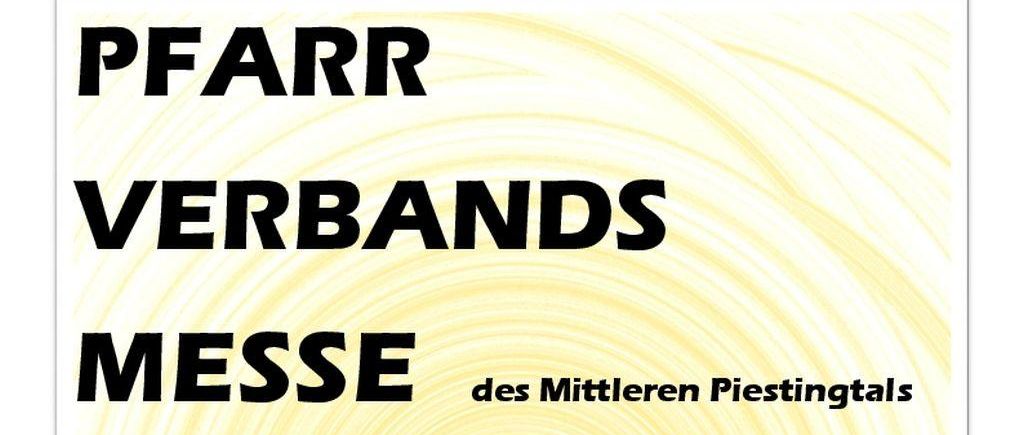 Plakat für Pfarrverband Messe, Veranstaltung am 3. August 2025 in der Pfarrkirche Dreistetten. Shuttle-Service von Waldegg/Kirche um 08:10 und von Wopfinger Kirche um 08:20.