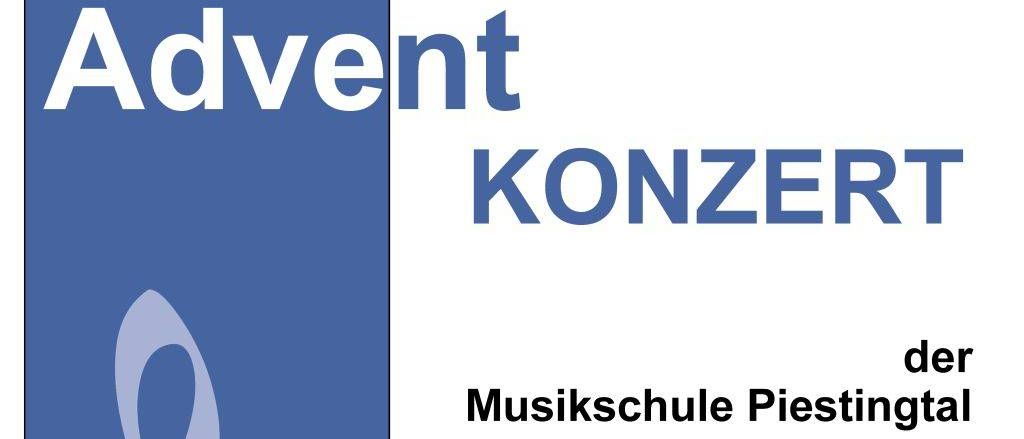 Ein Plakat bewirbt das Adventkonzert der Musikschule Piestingtal. Es findet am Mittwoch, den 10. Dezember 2025, um 18:00 Uhr statt. Es zeigt ein musikalisches Notensymbol.