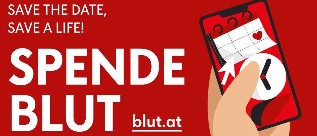 Blutspende-Veranstaltung am Markt Pisting am 25. April 2026. Zeiten: 09:00-11:30 und 12:30-14:30. Mehr Infos unter blut.at.