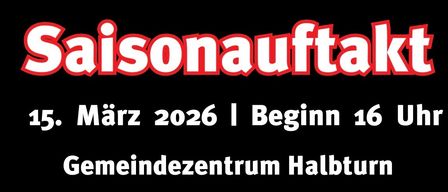 Plakat für Blecharank's Saisoneröffnungs-Event am 15. März 2026. Beginn 16 Uhr. Ort: Gemeindezentrum Halbturn. Eintritt ab 15 Uhr. Freie Platzwahl. Erwachsene EUR 15, Kinder unter 12 Jahren EUR 5. Infos und Tickets unten.