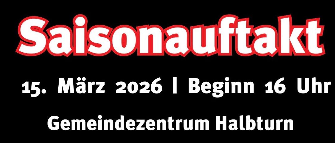 Plakat für Blecharank's Saisoneröffnungs-Event am 15. März 2026. Beginn 16 Uhr. Ort: Gemeindezentrum Halbturn. Eintritt ab 15 Uhr. Freie Platzwahl. Erwachsene EUR 15, Kinder unter 12 Jahren EUR 5. Infos und Tickets unten.