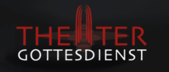 Poster for a theater performance titled 'Die Frau des Pilatus'. It features a woman and a man, along with dates and locations for upcoming shows.