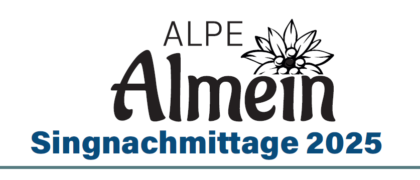 ALPE Almeinen Singnachmittage 2025. Jeden 3. Donnerstag im Monat finden ab 14.00 Uhr unsere Singnachmittage statt. Termine: 22.5., 26.6., 17.7., 21.8., 18.9. Wir freuen uns auf einen schönen Sommer mit euch!