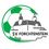 Das Logo des Fußballvereins SV Forchtenstein zeigt einen Fußball mit einer Burgsilhouette im Inneren, die das Erbe des Vereins symbolisiert.