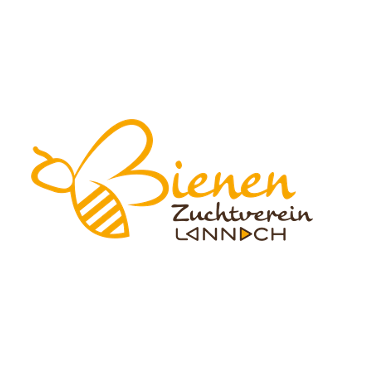 Logo des Bienen Zuchtverein ANNCH mit einer stilisierten Biene in Gelb mit schwarzen Streifen und einem stilisierten Bienenkopf.