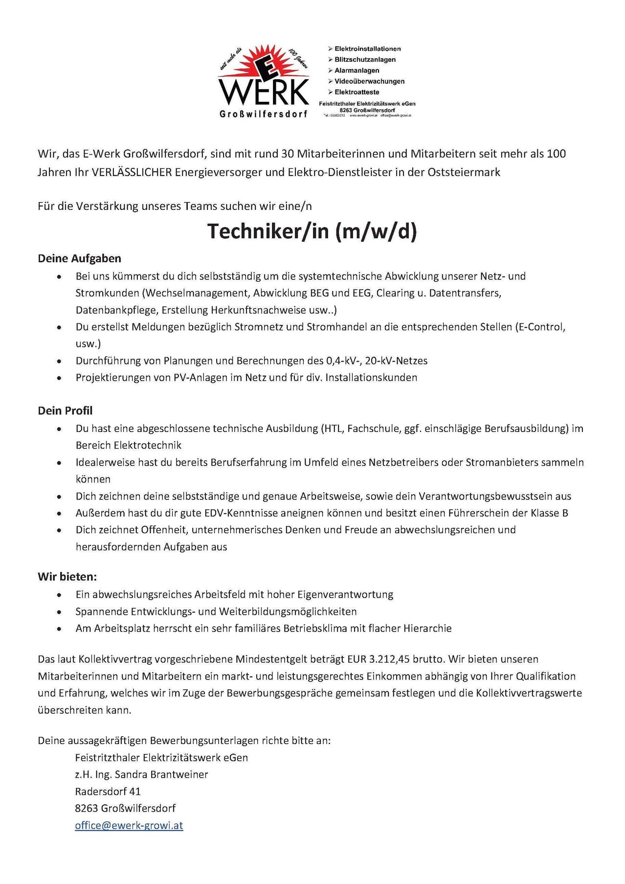 StellenausschreibungTechniker