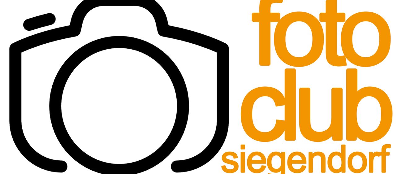 Das Logo des Fotoclubs in Siegen, mit einer stilisierten Kamera-Symbolik.