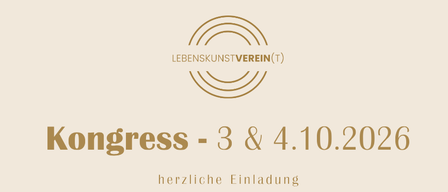 Plakat für den Kongress 'Ego vs. Selbstwert' am 3. und 4. Oktober 2026, organisiert von Lebenskunstverein. Es lädt herzlich ein.