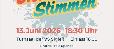 A poster for Grenzelnse Stimmen on June 13, 2026. Judith Bruckschwaiger and Eniko Sara Horvath lead. Admission is free.