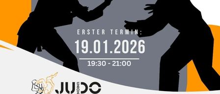 Plakat für monatliches Selbstverteidigungstraining an der Volksschule Golling. Die erste Sitzung ist am 19.01.2026 von 19:30 bis 21:00 Uhr. Für ab 14 Jahre, keine Anmeldung erforderlich. Externe Teilnehmer zahlen 10€ pro Training.