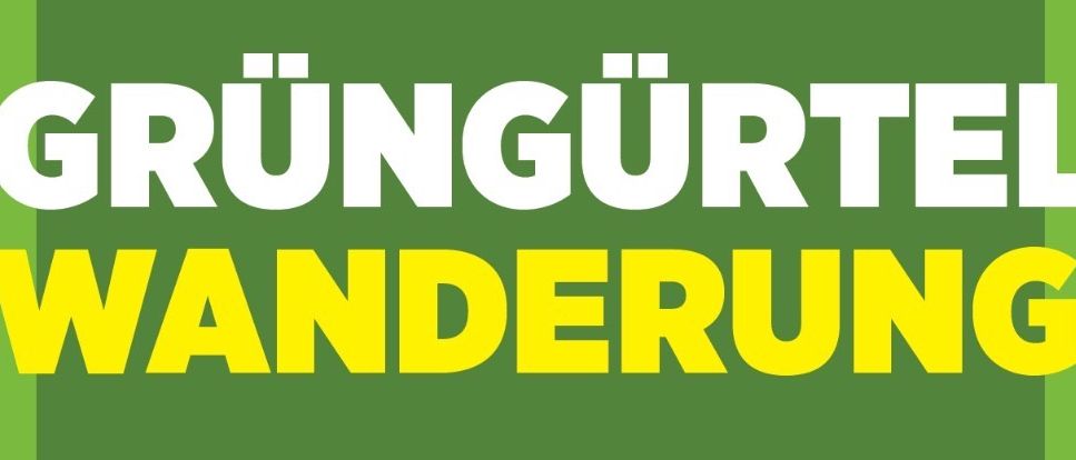 Ein grünes Plakat bewirbt eine 'Grüngurtel Wanderung' Veranstaltung. Das Datum ist 04.10.2025 um 14:00 Uhr. Der Ort ist Wenzelskirche Wartberg/Aist.