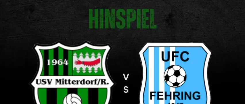 Plakat für das Relegationsspiel in der Gebietsliga Süd. Es zeigt USV Mitterdof gegen SG Pertstein/Fehring II. Datum: 11. Juni 2025. Zeit: 18:30 Uhr.