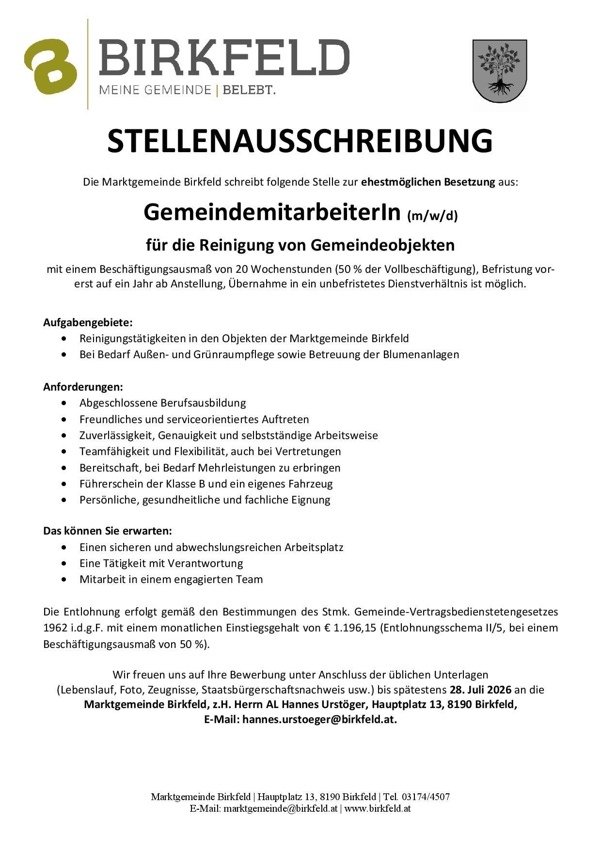 Stellenausschreibung_Reinigung_07_2026_Aushang