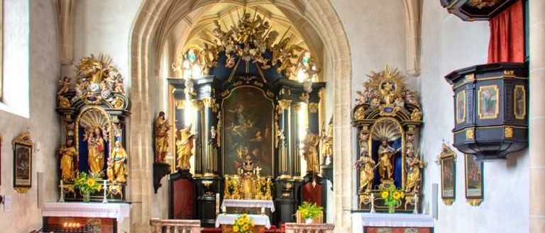 Altar, Building, Church, Prayer, Indoors, Person, Plant, Chapel, Chandelier, Lamp